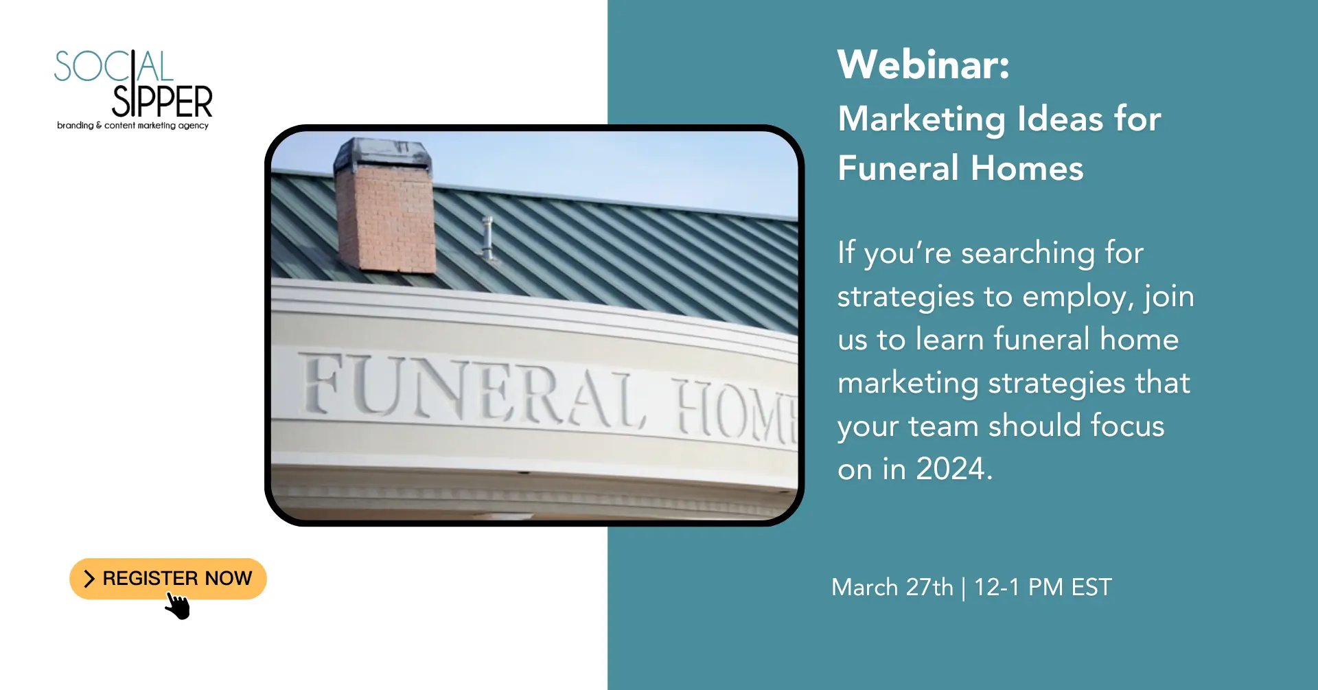 Banner for Marketing Ideas for Funeral Homes Webinar