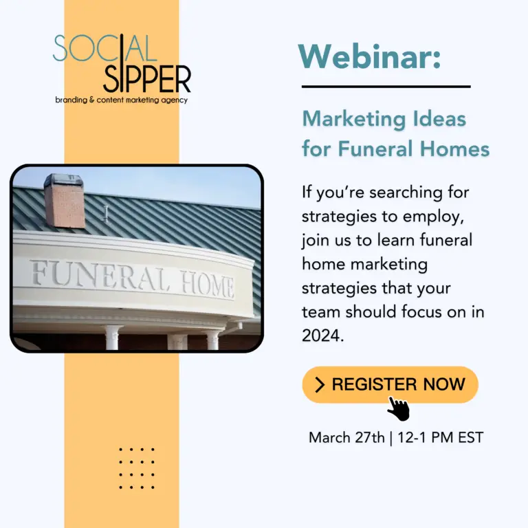 Banner for Marketing Ideas for Funeral Homes Webinar